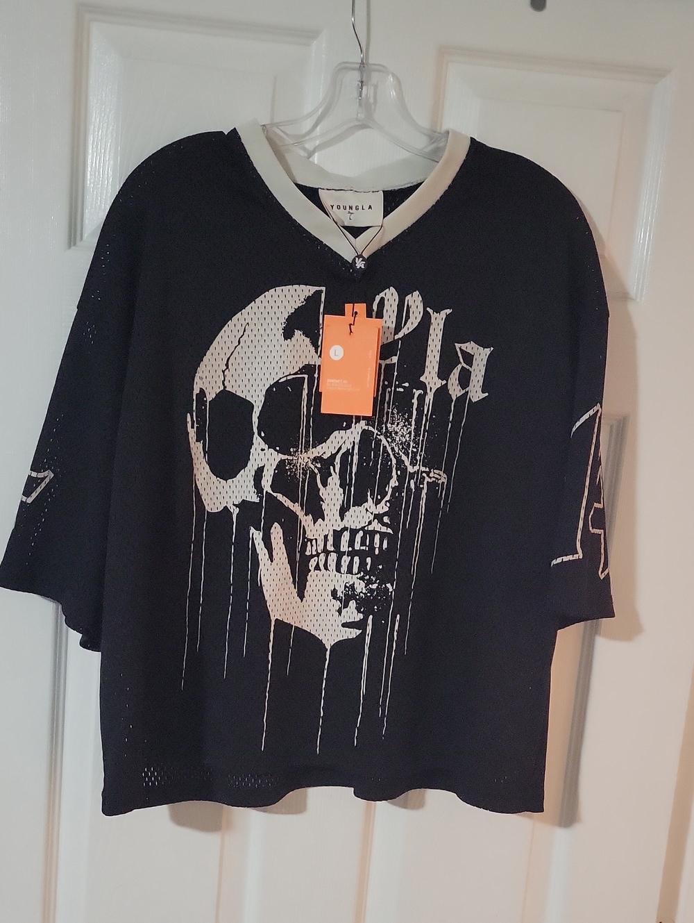 YoungLA 415 DRIPPY Skull Knit Jersey with White Accents